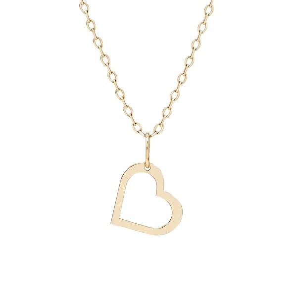 Pendentif Femme – or 18 carats – 0.43 gr – cœur, design ajouré 18 x 15 mm, symbole d’amour – Valeur refuge – Idée cadeau – poinçon 750 – Certificat d’authenticité – Salia Gold Paris
