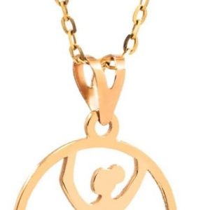 Ballerina Pendant in 18 Carat Yellow Gold - Elegant Dancer in Circle - Poetic and Refined Jewellery Salia Gold Paris