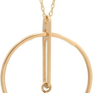 Collier femme or jaune 18 carats – Cercle moderne avec perle suspendue – Élégance minimaliste et design raffiné – Salia Gold Paris