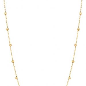 Women's 18K Yellow Gold Necklace - Elegant Small Pearl Chain - For Any Occasion - Salia Gold Paris