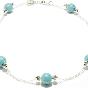 18K Gold Bracelet with Shiny Turquoise Stones - Natural Elegance and Exquisite Design - Chic Gift for Women - Salia Gold Paris