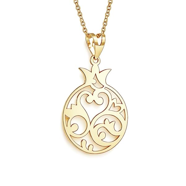 Pendentif – or 18 carats – 0.94 gr – grenade miniature, design ajouré floral – Valeur refuge – Idée cadeau – poinçon 750 – Certificat d’authenticité – Salia Gold Paris