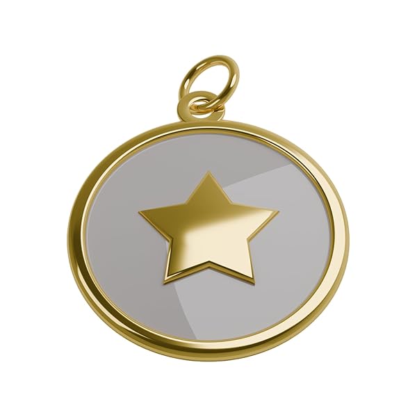 Pendentif – or blanc 18 carats – 0.6 gr – étoile dorée, design et finition artisanale polie – Valeur refuge – Idée cadeau – poinçon 750 – Certificat d’authenticité – Salia Gold Paris