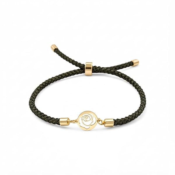 Bracelet Femme – or rose 18 carats – 0.27 gr – cercle rose gravée sur cordon, finesse florale – Valeur refuge – Idée cadeau – poinçon 750 – Certificat d’authenticité – Salia Gold Paris