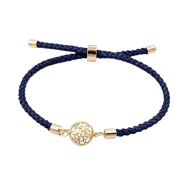 Bracelet Femme – or 18 carats – 0.31 gr – rond fleurs et feuilles, cordon design naturel – Valeur refuge – Idée cadeau – poinçon 750 – Certificat d’authenticité – Salia Gold Paris