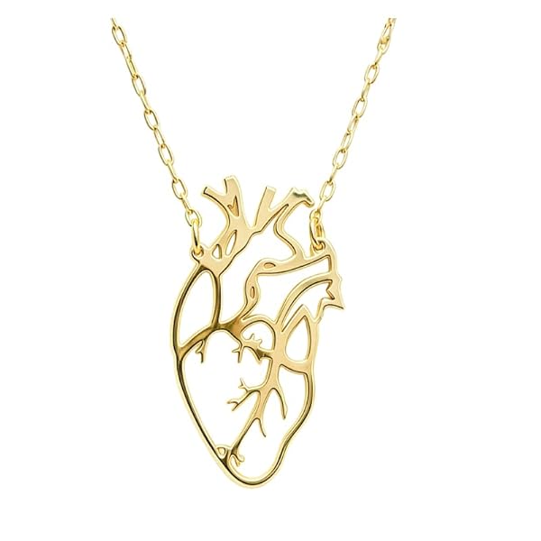 Salia Gold Paris Collier – or 18 Carats – 2.04 gr – Cœur anatomique stylisé – Valeur refuge – Idée cadeau – poinçon 750 – Certificat d’authenticité