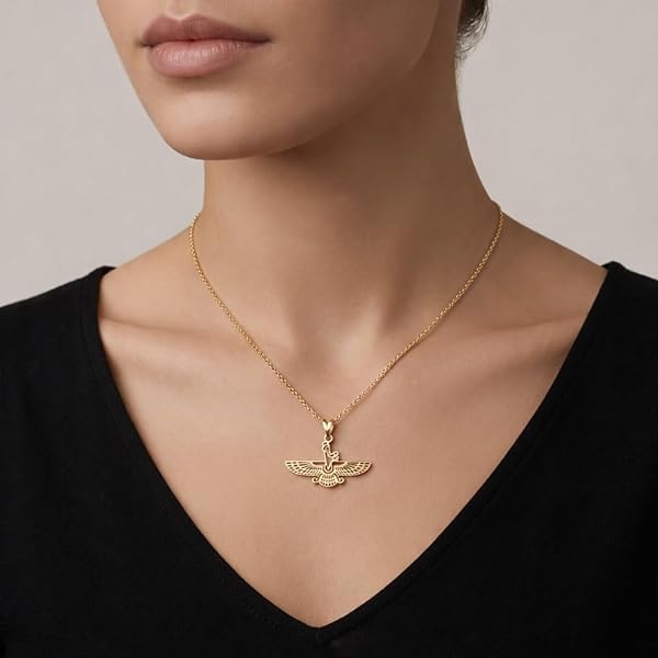 Salia Gold Paris Pendentif – or 18 Carats – 1.59 gr – symbole du Zoroastrisme – Valeur refuge – Idée cadeau – poinçon 750 – Certificat d’authenticité - Image 3