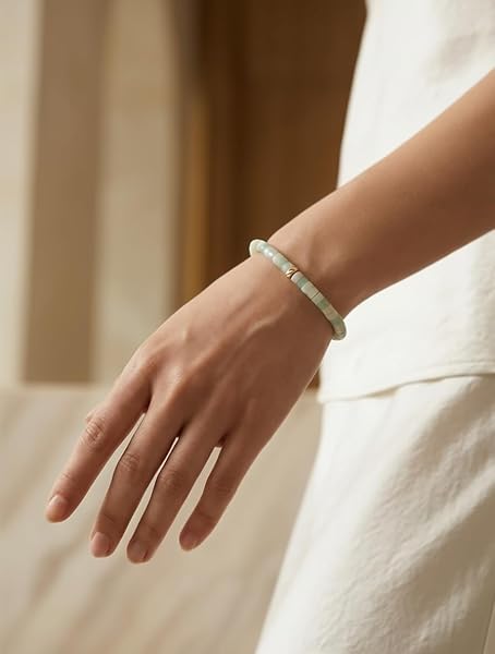 Salia Gold Paris Bracelet – or 18 Carats – 0.28 gr – perles colorées avec détail doré – Valeur refuge – Idée cadeau – poinçon 750 – Certificat d’authenticité - Image 3