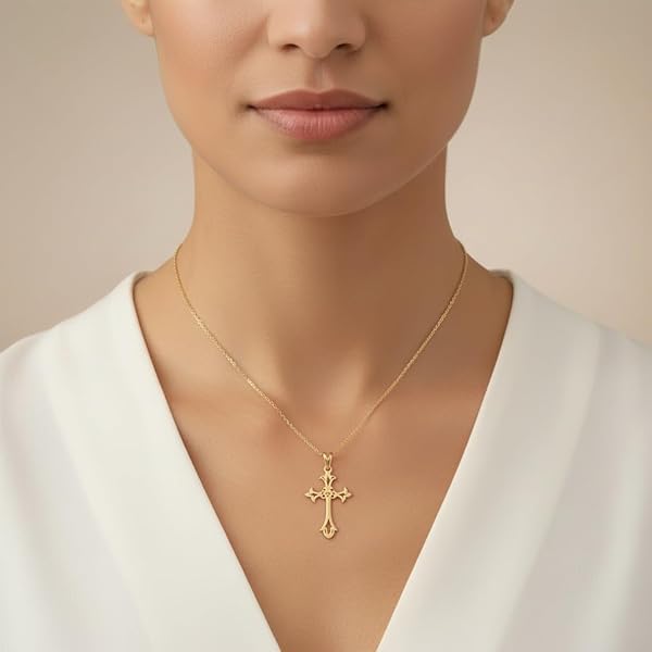 Salia Gold Paris Pendentif – or 18 carats – 0.829 gr – croix ajourée – Valeur refuge – Idée cadeau – poinçon 750 – Certificat d’authenticité - Image 3