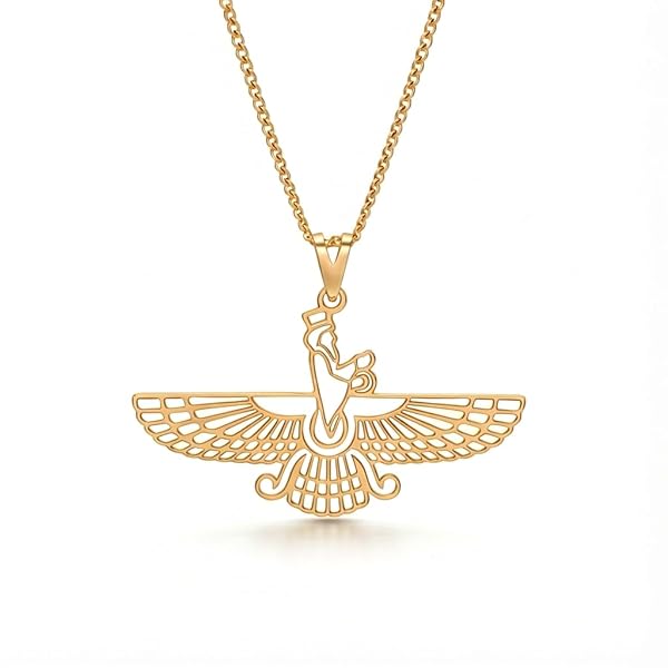 Salia Gold Paris Pendentif – or 18 Carats – 1.59 gr – symbole du Zoroastrisme – Valeur refuge – Idée cadeau – poinçon 750 – Certificat d’authenticité