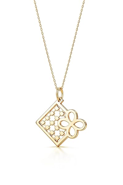 Pendentif – or 18 carats – 1.16 gr – design floral délicat – Valeur refuge – Idée cadeau – poinçon 750 – Certificat d’authenticité – Salia Gold Paris