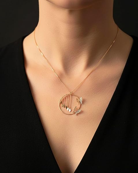 Salia Gold Paris Collier – or 18 Carats – 3.90 gr – design papillon délicat – Valeur refuge – Idée cadeau – poinçon 750 – Certificat d’authenticité - Image 3