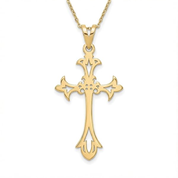 Salia Gold Paris Pendentif – or 18 carats – 0.829 gr – croix ajourée – Valeur refuge – Idée cadeau – poinçon 750 – Certificat d’authenticité
