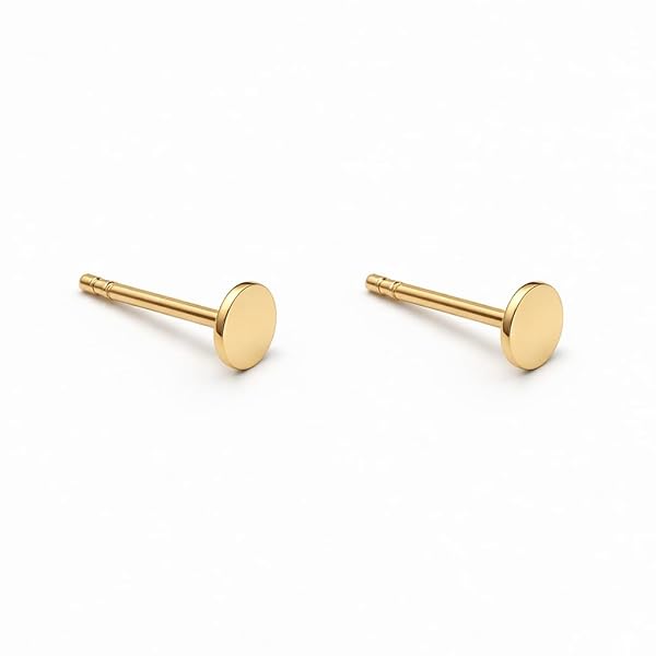 Boucles d'oreilles – or 18 carats – 0.56 gr – Puce délicate en petit cercle – Valeur refuge – Idée cadeau – poinçon 750 – Certificat d’authenticité – Salia Gold Paris