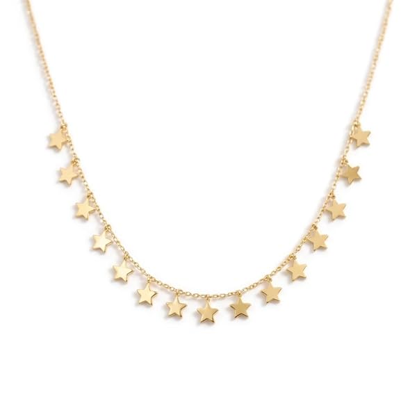 Salia Gold Paris Collier – or 18 carats – 2.93 gr – Scintillant à multiples petites étoiles – Valeur refuge – Idée cadeau – poinçon 750 – Certificat d’authenticité