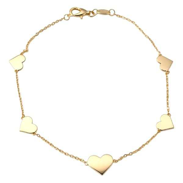 Salia Gold Paris Bracelet – or 18 carats – 1.26 gr – Douce harmonie de cœurs – Valeur refuge – Idée cadeau – poinçon 750 – Certificat d’authenticité