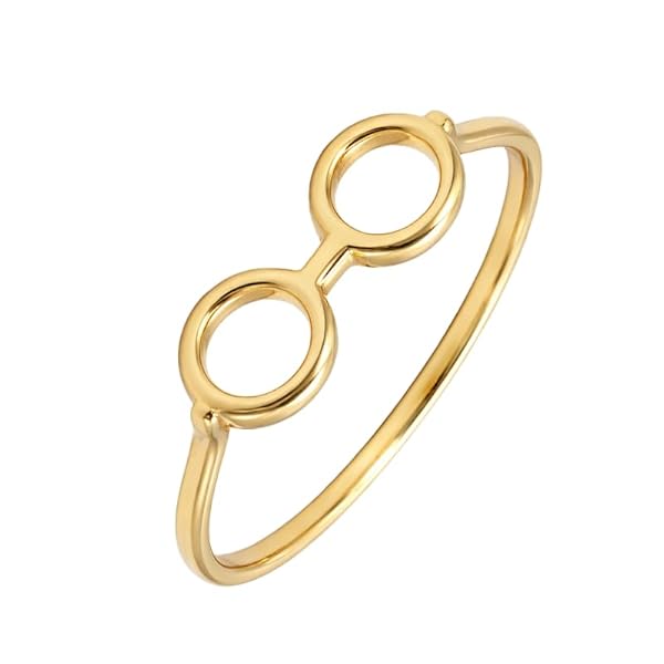 Salia Gold Paris Bague – or 18 carats – 1.13 gr – lunettes originales – Valeur refuge – Idée cadeau – poinçon 750 – Certificat d’authenticité