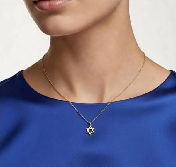 Salia Gold Paris Pendentif – or 18 carats – 0.37 gr – Étoile à six branches – Valeur refuge – Idée cadeau – poinçon 750 – Certificat d’authenticité - Image 3