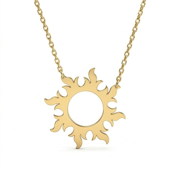 Salia Gold Paris Collier – or 18 carats – 0.65 gr – Soleil chaud et éclatant – Valeur refuge – Idée cadeau – poinçon 750 – Certificat d’authenticité