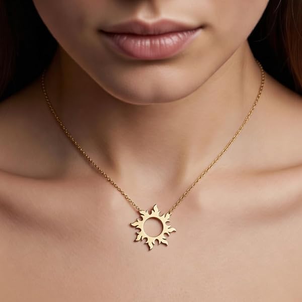 Salia Gold Paris Collier – or 18 carats – 0.65 gr – Soleil chaud et éclatant – Valeur refuge – Idée cadeau – poinçon 750 – Certificat d’authenticité - Image 3