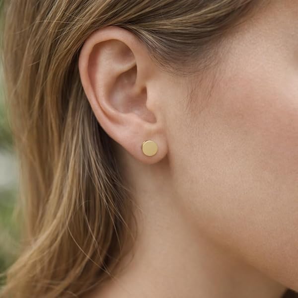 Boucles d'oreilles – or 18 carats – 0.56 gr – Puce délicate en petit cercle – Valeur refuge – Idée cadeau – poinçon 750 – Certificat d’authenticité – Salia Gold Paris - Image 3