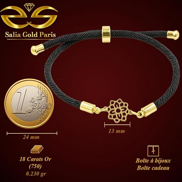 18K Gold Bracelet — Chiselled Arabesque Flower - Image 3