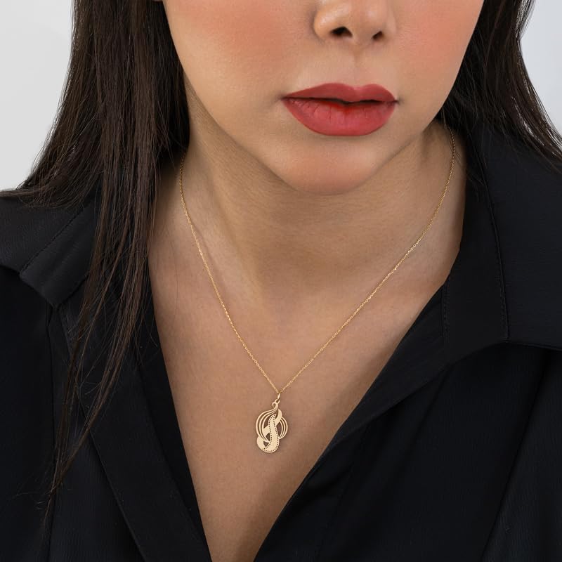 Collier Aura Forme Fluide Entrelacée avec Motifs Ajourés — Bijou Symbolique, Idée Cadeau - Image 2