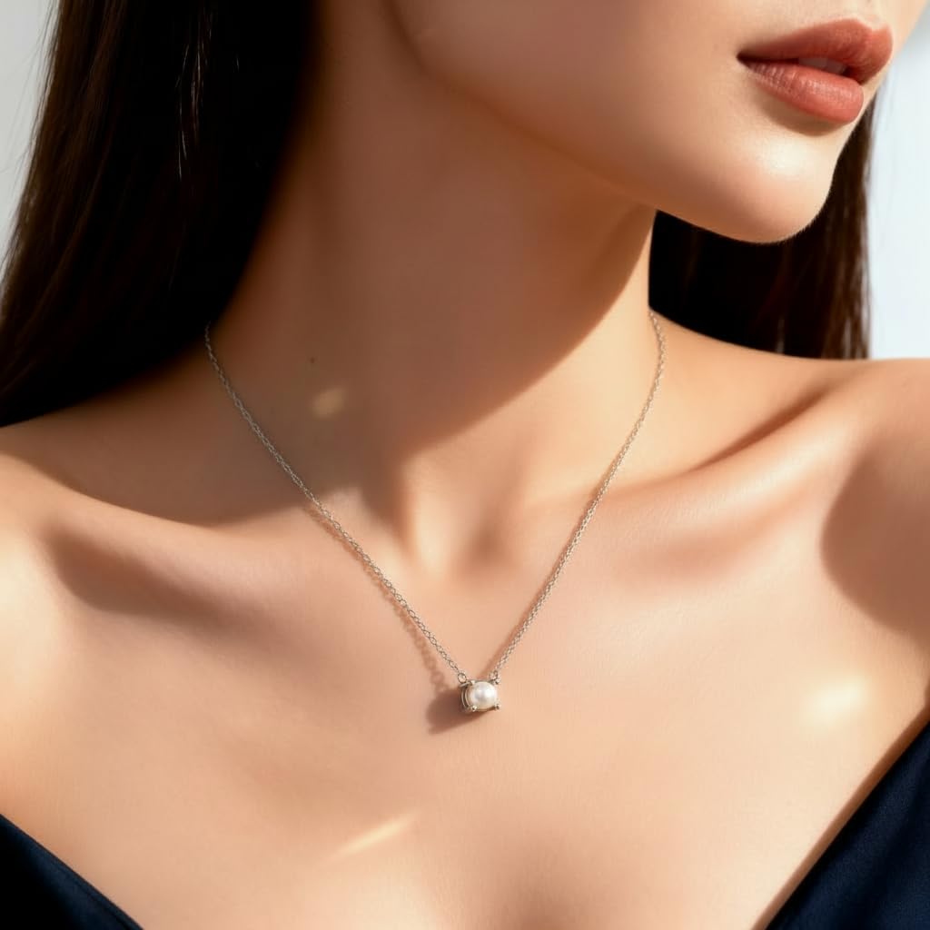Collier Minimaliste à Perle — Minimaliste Perle Elegance — Bijou Élégant - Image 2