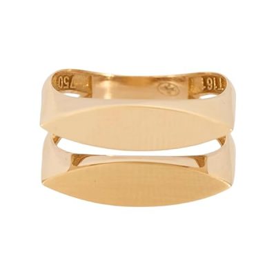 Bague-en-or-jaune-18-carats-288-gr-Or-jaune-7501000-design-double-bande-mat-et-poli-Elegance-contemporai-B0FV9Y1KVF