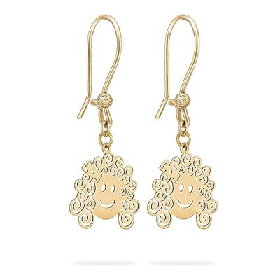 Boucles-doreilles-fille-or-jaune-18-carats-Motif-visage-souriant-rigolo-165-gr-Or-7501000-livre-avec-boit-B0F3PHTW9G