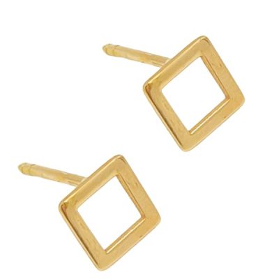 Boucles-doreilles-puces-en-or-jaune-18-carats-086-gr-Or-7501000-motif-losange-elegant-Raffinement-ge-B0FY3SZ2T2