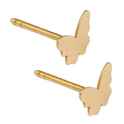 Boucles-doreilles-puces-or-jaune-18-carats-064-gr-Or-7501000-design-papillon-aux-ailes-incurvees-symbo-B0FWLZMNHC