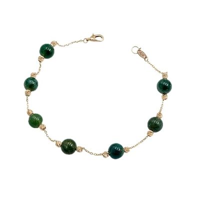 Bracelet-femme-or-jaune-18-carats-Style-raffine-avec-pierres-vertes-naturelles-111-gr-Or-7501000-Cadeau-prec-B0F48PDCZK