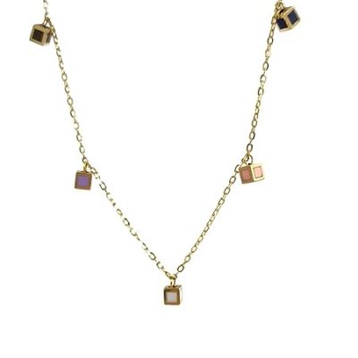 Collier-en-or-jaune-18-carats-261-gr-Or-7501000-Design-avec-cubes-colores-Chaine-40-cm-Elegance-co-B0FPMMQWB8