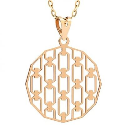 Collier-femme-or-jaune-18-carats-Pendentif-dodecagonal-a-motif-de-chaines-entrelacees_273-gr-Or-7501000-Sym-B0F44XVTMB
