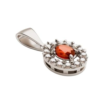 Pendentif-or-blanc-18-carats-064g-Or-7501000-Design-ovale-avec-pierre-centrale-facettee-orange-et-pavage-de-pierr-B0FT91WCW3
