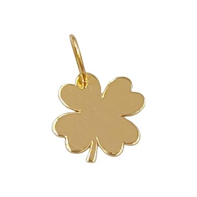Pendentif-or-jaune-18-carats-034gr-Or-7501000-Feuille-de-trefle-porte-bonheur-Bijou-artisanal-raffine-Sa-B0FV3D137Q