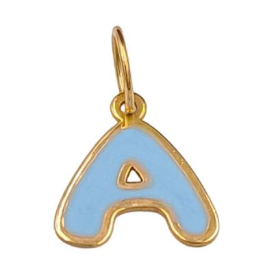 Pendentif-or-jaune-18-carats-035gr-Or-7501000-lettre-A-emaille-bleu-ciel-design-minimaliste-et-raffine-Sali-B0FYQXNQG6