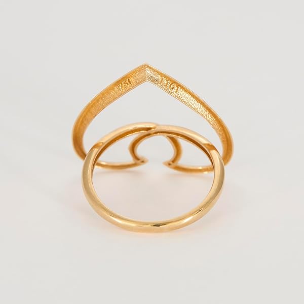 Bague Femme – or 18 carats – 2.17 gr – ajouré en forme de cœur stylisé, élégance contemporaine – Valeur refuge – Idée cadeau – poinçon 750 – Certificat d’authenticité – Salia Gold Paris - Image 10
