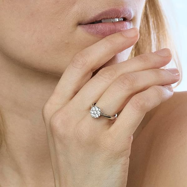 Bague Sertie de Pierres Rondes — Bijou Joaillerie Fine, Idée Cadeau - Image 3