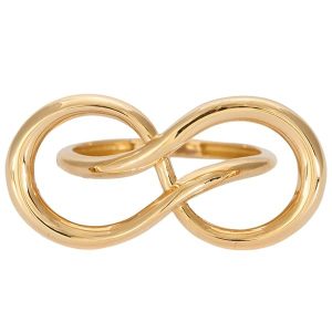 Bague en or jaune 18 carats – 2.03 gr Or jaune 750/1000 – design symbole infini – Élégance éternelle – Salia Gold Paris