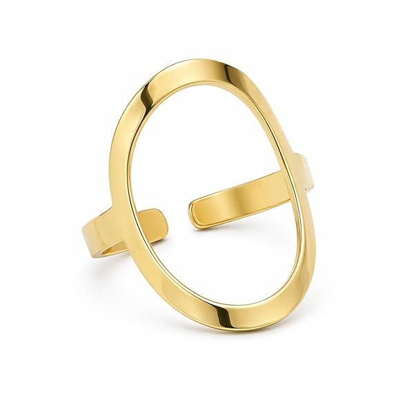 Bague – or 18 carats – 1.78 gr – ovale harmonieux ajustable qui épouse la main – Valeur refuge – Idée cadeau – poinçon 750 – Certificat d’authenticité – Salia Gold Paris