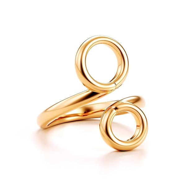 Bague – or 18 carats – 2.95 gr – ouvert, élégance contemporaine – Valeur refuge – Idée cadeau – poinçon 750 – Certificat d’authenticité – Salia Gold Paris