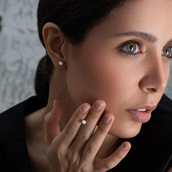 Boucles d’oreilles Avant et arrière – or 18 carats – 0.44 gr – design Perle Blanche, 6mm – Valeur refuge – Idée cadeau – poinçon 750 – Certificat d’authenticité – Salia Gold Paris - Image 3