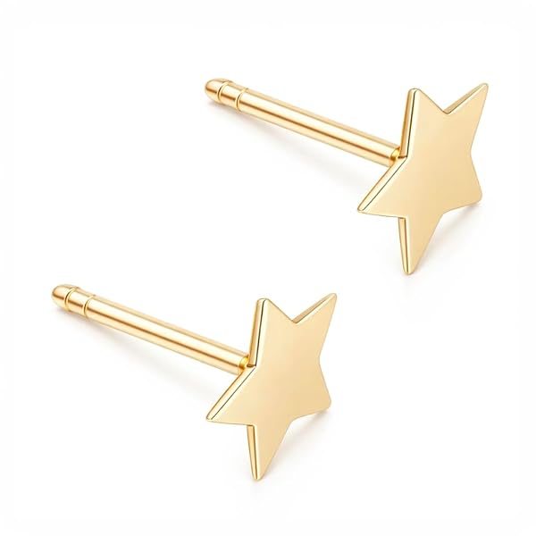Boucles d’oreilles Bouton pressoir – or 18 carats – 0.59 gr – étoilé et élégance – Valeur refuge – Idée cadeau – poinçon 750 – Certificat d’authenticité – Salia Gold Paris