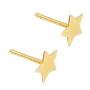 Boucles d’oreilles étoile en or jaune 18 carats – 0.59 gr Or 750/1000 – design étoilé délicat et raffiné – Élégance intemporelle – Salia Gold Paris