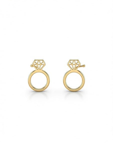 Boucles d'oreilles – or 18 Carats – 0.61 gr – bague en diamant – Valeur refuge – Idée cadeau – poinçon 750 – Certificat d’authenticité – Salia Gold Paris