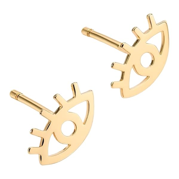 Boucles d’oreilles – or 18 carats – 0.52 gr – En forme d’œil et élégance – Valeur refuge – Idée cadeau – poinçon 750 – Certificat d’authenticité – Salia Gold Paris