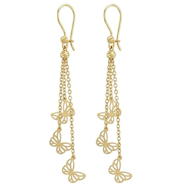 Boucles d'oreilles – or 18 carats – 2.13 gr – Danse des papillons – Valeur refuge – Idée cadeau – poinçon 750 – Certificat d’authenticité – Salia Gold Paris