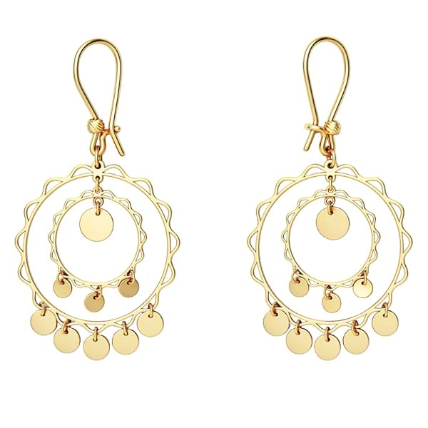 Boucles d'oreilles – or 18 carats – 4.01 gr – magnifique motif africain – Valeur refuge – Idée cadeau – poinçon 750 – Certificat d’authenticité – Salia Gold Paris